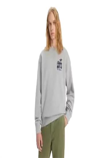 GRAPHIC SWEATSHIRT-BI BADGE BW 2 MID TONE HEATHER GREY